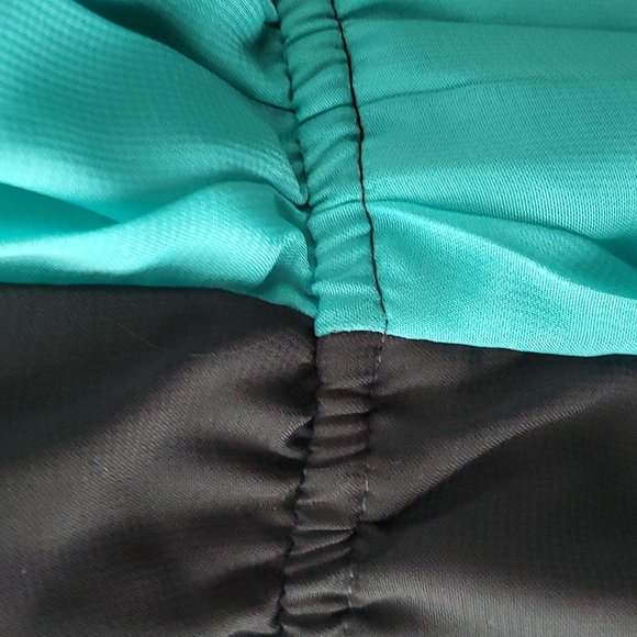 🆕️ PAPERDOLL Black & Turquoise Chiffon Dress WOMEN'S SIZE: 2X - Picture 5 of 11